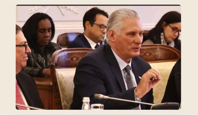 Diaz canel va a San Peterburgo