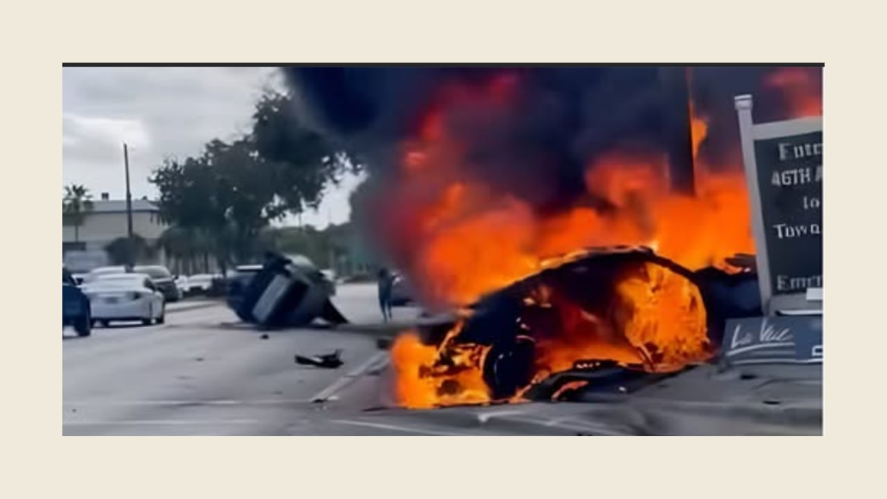 🚨 Una persona muerta y varios heridos tras violento accidente con incendio en Hollywood, Florida